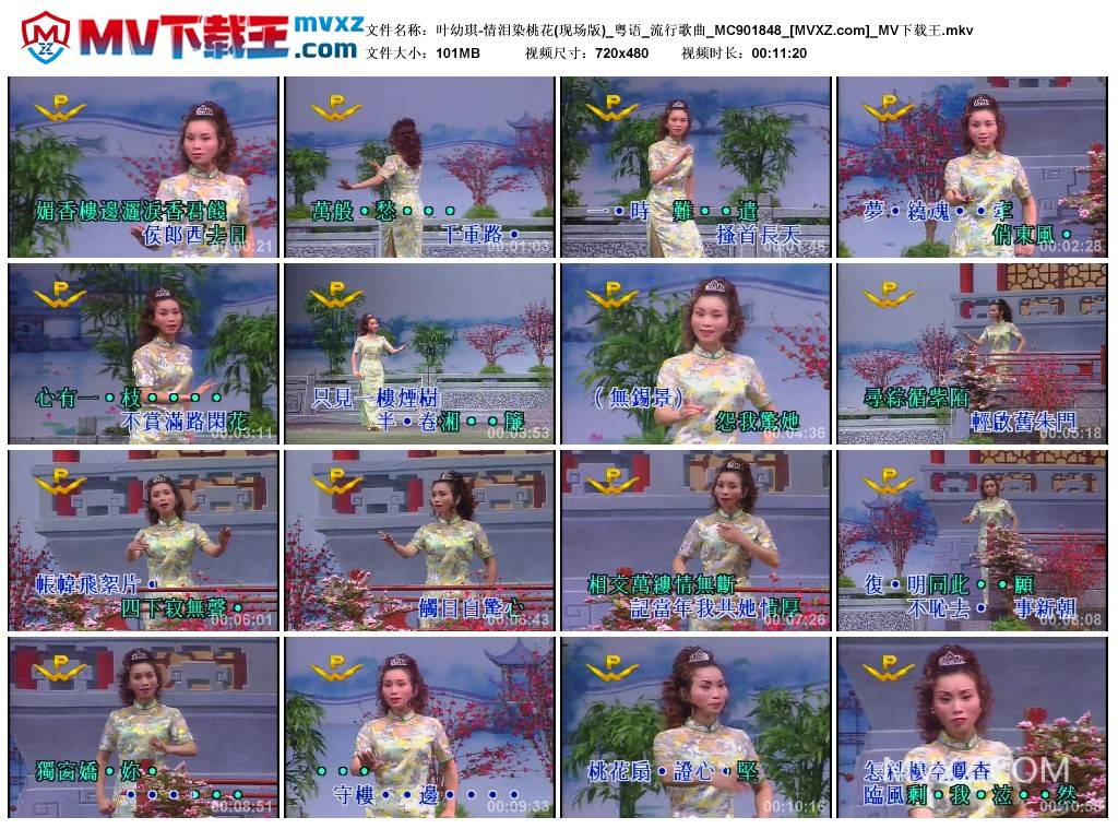 叶幼琪-情泪染桃花(现场版)_粤语_流行歌曲_MC901848